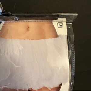 Spirit Halloween White Tutu Organza One Size Fits Most Costume Angel, etc.